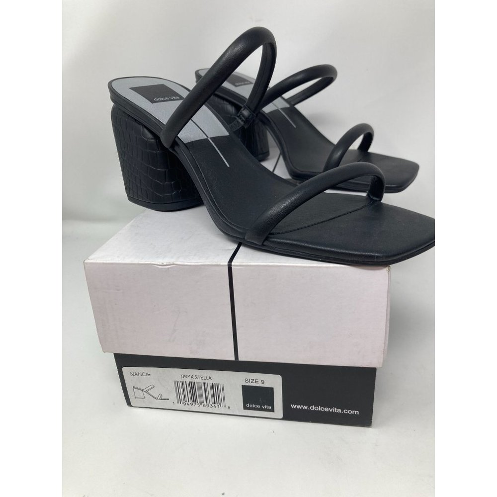 Dolce Vita "Nancie" Black Chunky Block Heels - Size 9 - NEW!!!